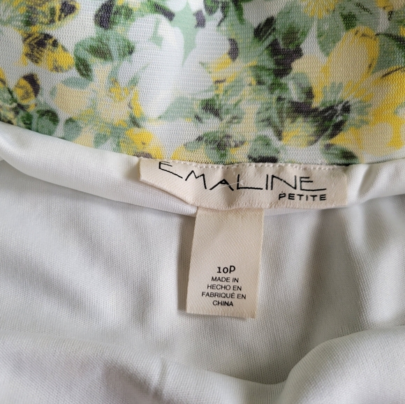 B2G1 3/$20 Emaline Chic Floral Midi Skirt in Green and Yellow 10P - Picture 4 of 5